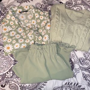 Sage green clothing bundle